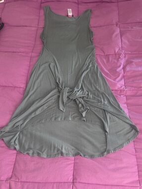 Mark By Avon Olive Green Tie-Front High-Low Lightweight Tank Dress Size Small